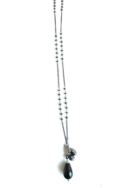 Chan Luu Onyx Silver Necklace