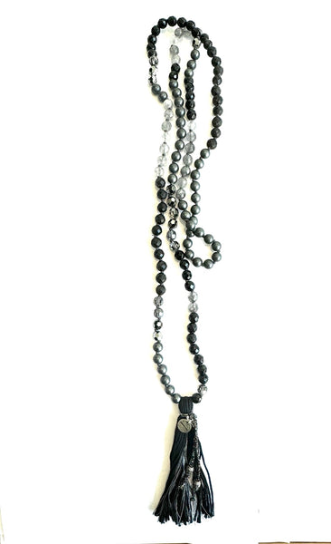 Chan Luu Onyx Hematite Quartz Necklace