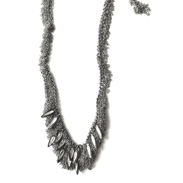 Fringe Steel With Crystal Beads