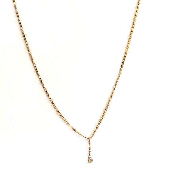 Briolette Champagne Diamond